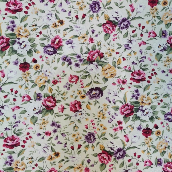 Floral Poplin Design 28 CREAM